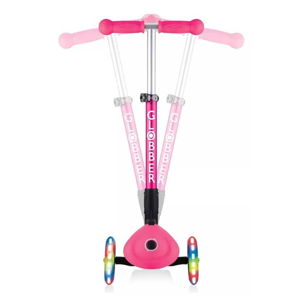 Monopatin Para Niños Globber Primo Foldable Lights Color Rosa