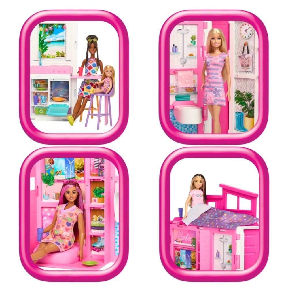 Barbie Casa De Muñecas Glam Con Muñeca Hrj77 Mattel