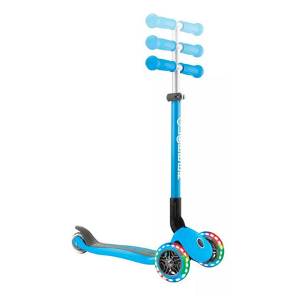 Globber Monopatin Primo Portátil C/luces Celeste 432-101-2