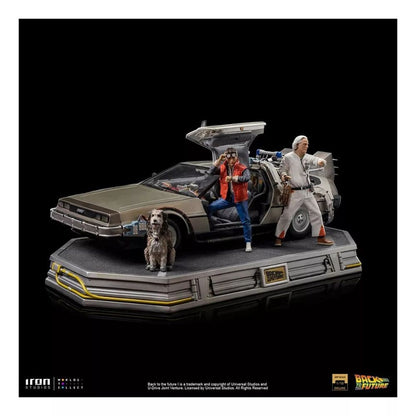 Figura Esc, 1/10 Delorean Full Set Deluxe 82323 Iron Studios