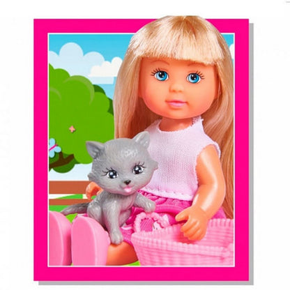 Muñeca Evi Con Perro Y Gato 105733044