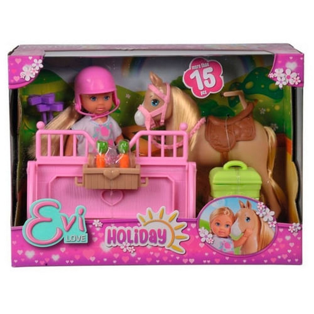 Muñeca Evi De Vacaciones Con Caballo 105733274038