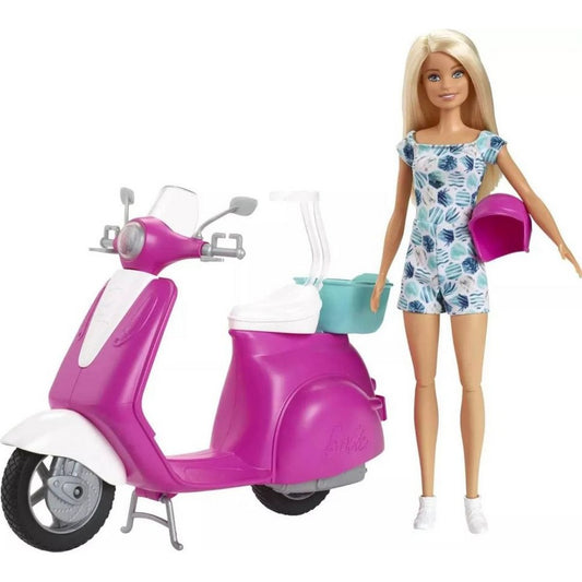 Muñeca Barbie Con Moto Gbk85 Mattel