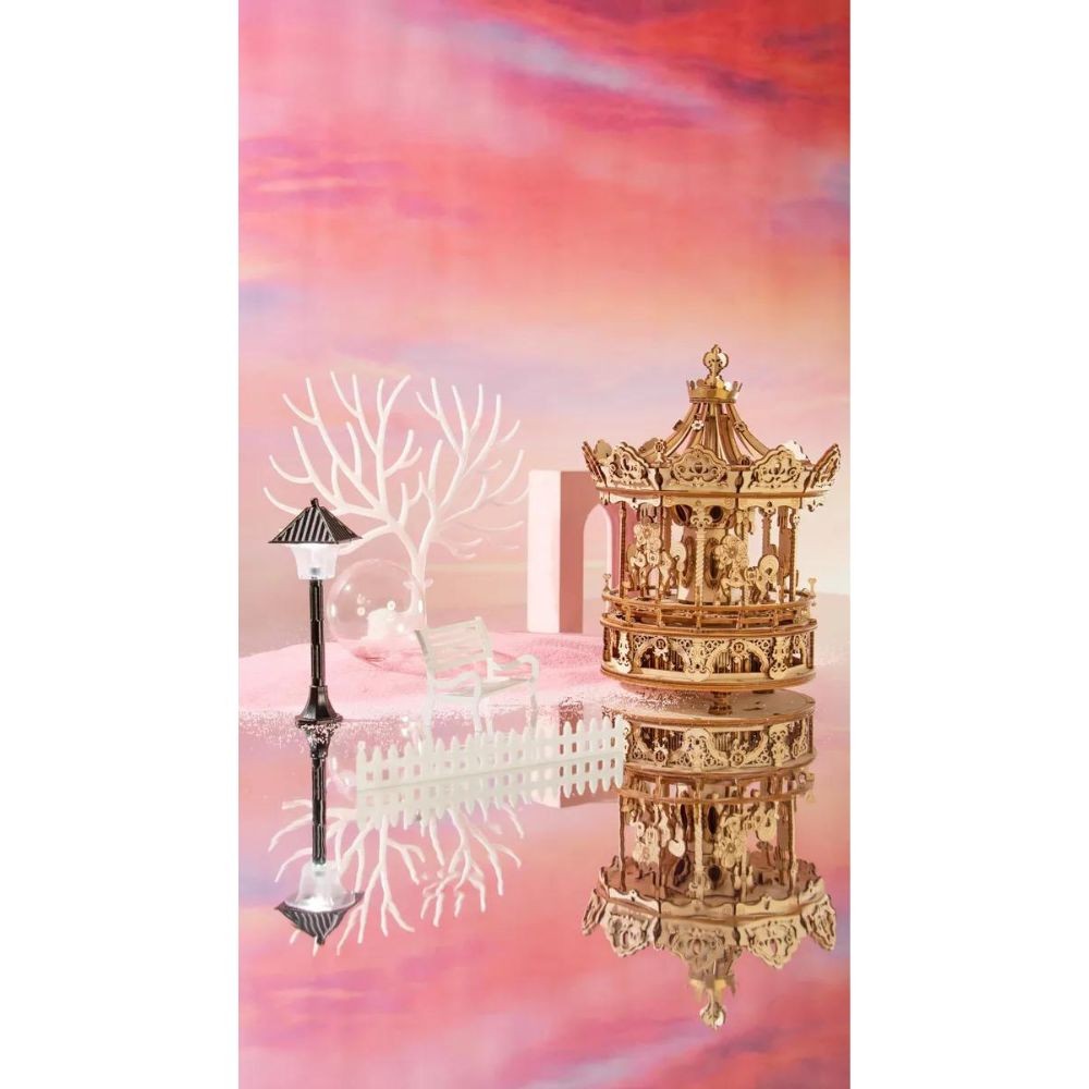 Robotime Puzzle 3d Carrusel Romántico Amk62 Rokr