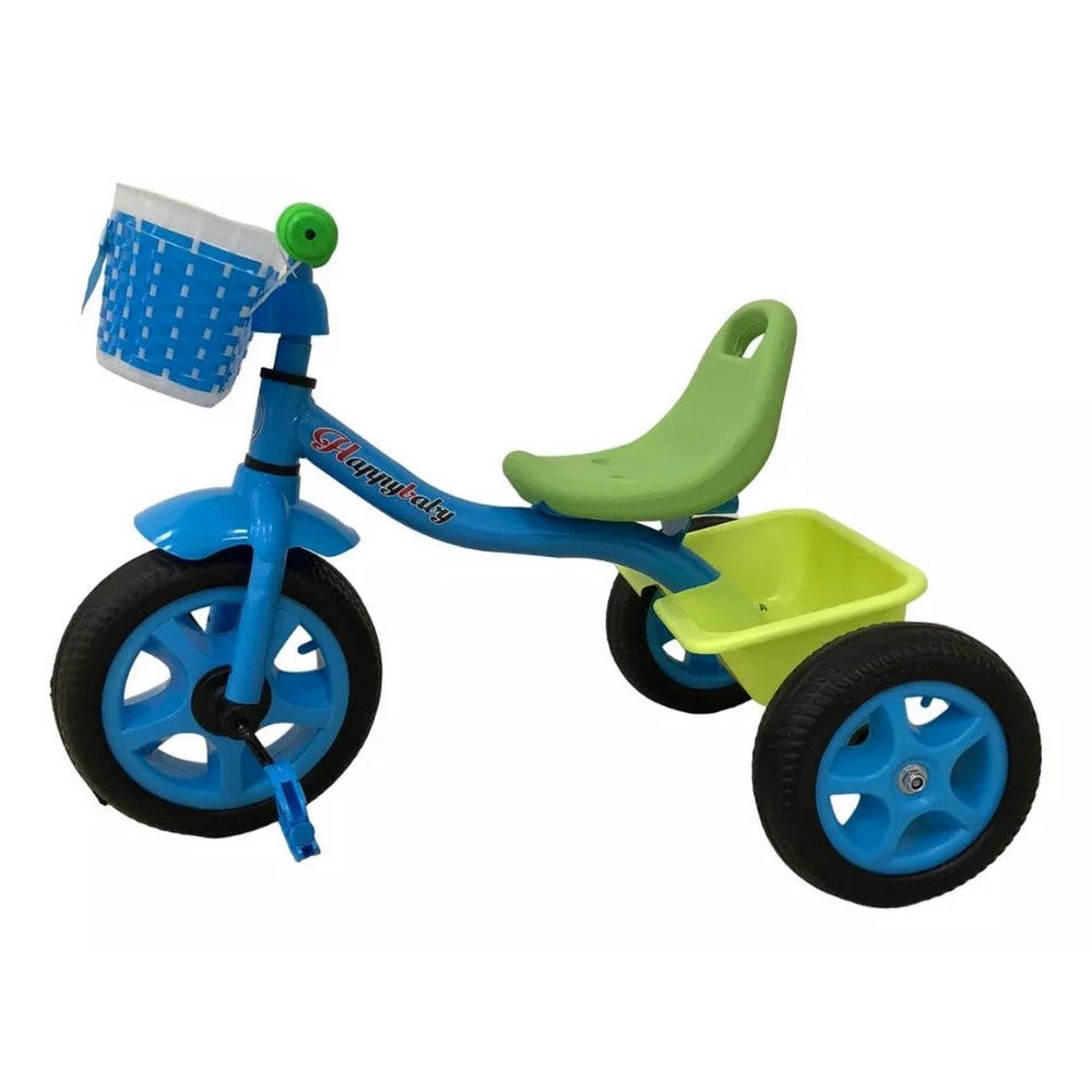 Triciclo Infantil Con Canasto Celeste Yx-t03
