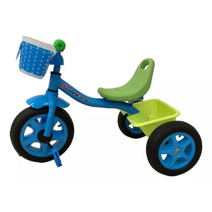 Triciclo Infantil Con Canasto Celeste Yx-t03