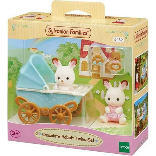 Sylvanian Gemelos Conejo Chocolate Con Cochecito 05432sy