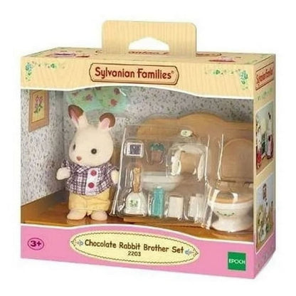 Sylvanian Set Baño Hermano Familia Conejo Chocolate 5015sy
