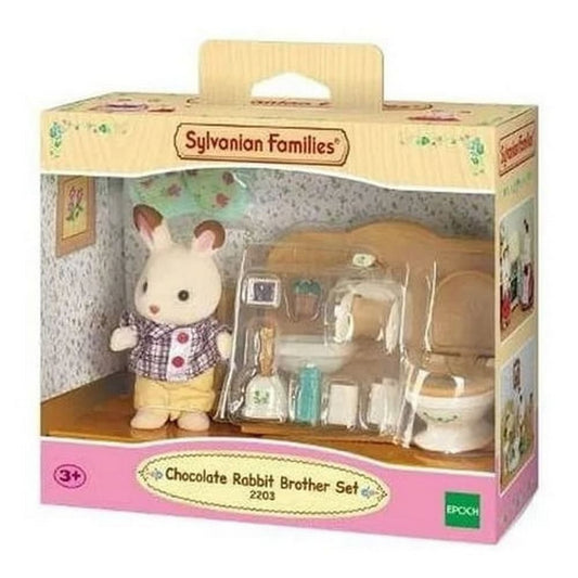 Sylvanian Set Baño Hermano Familia Conejo Chocolate 5015sy