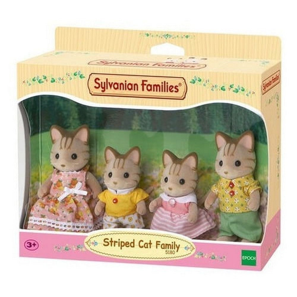 Sylvanian Familia De Gatos De Rayas 4 Figuras 5180sy