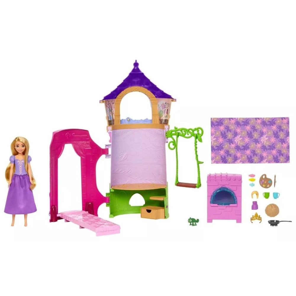 Muñeca Rapunzel Con Torre Hlw30 Mattel