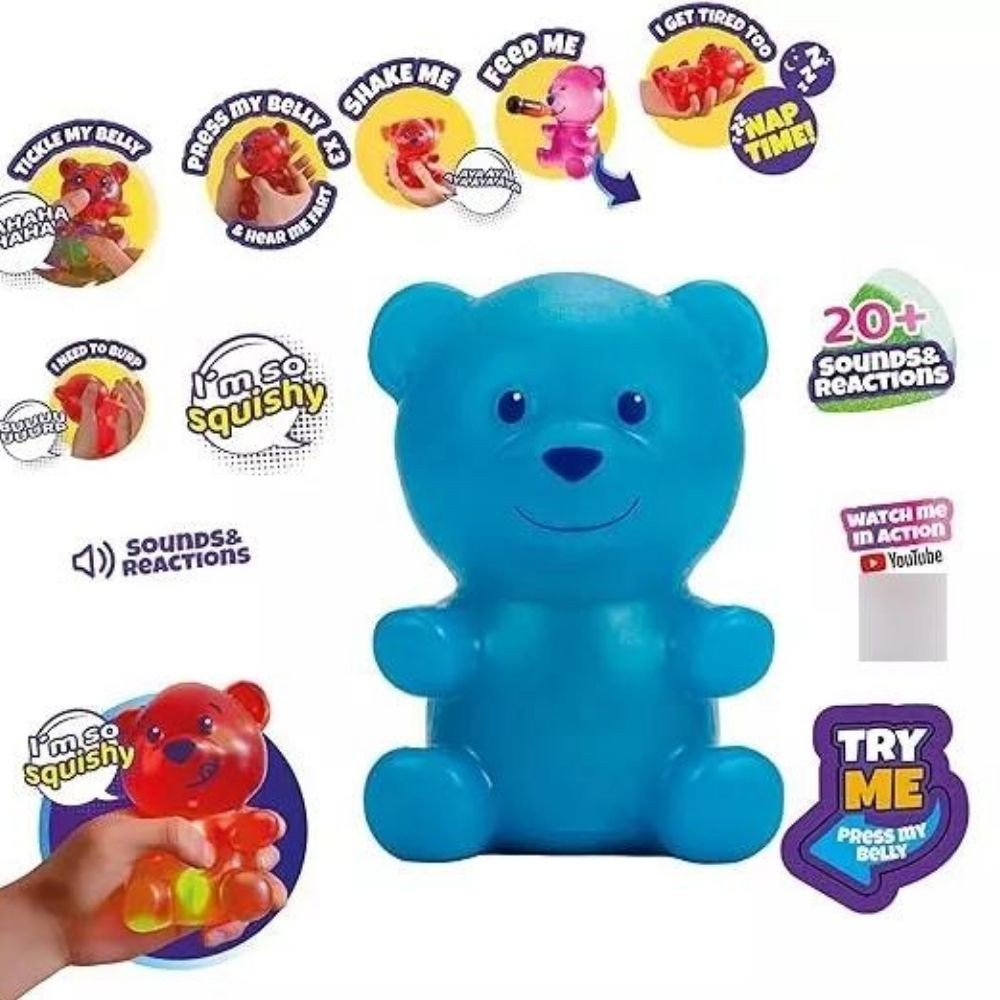 Muñeco Gummymals Oso Azul Mascota Interactiva Gum001-b