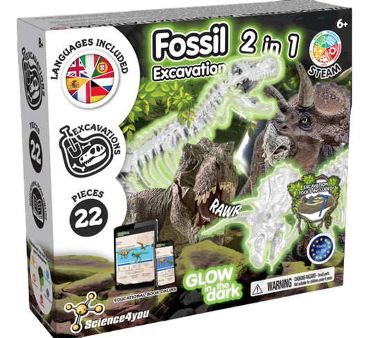 Science4you Excavación Fósiles T- Rex + Triceratops 80004994