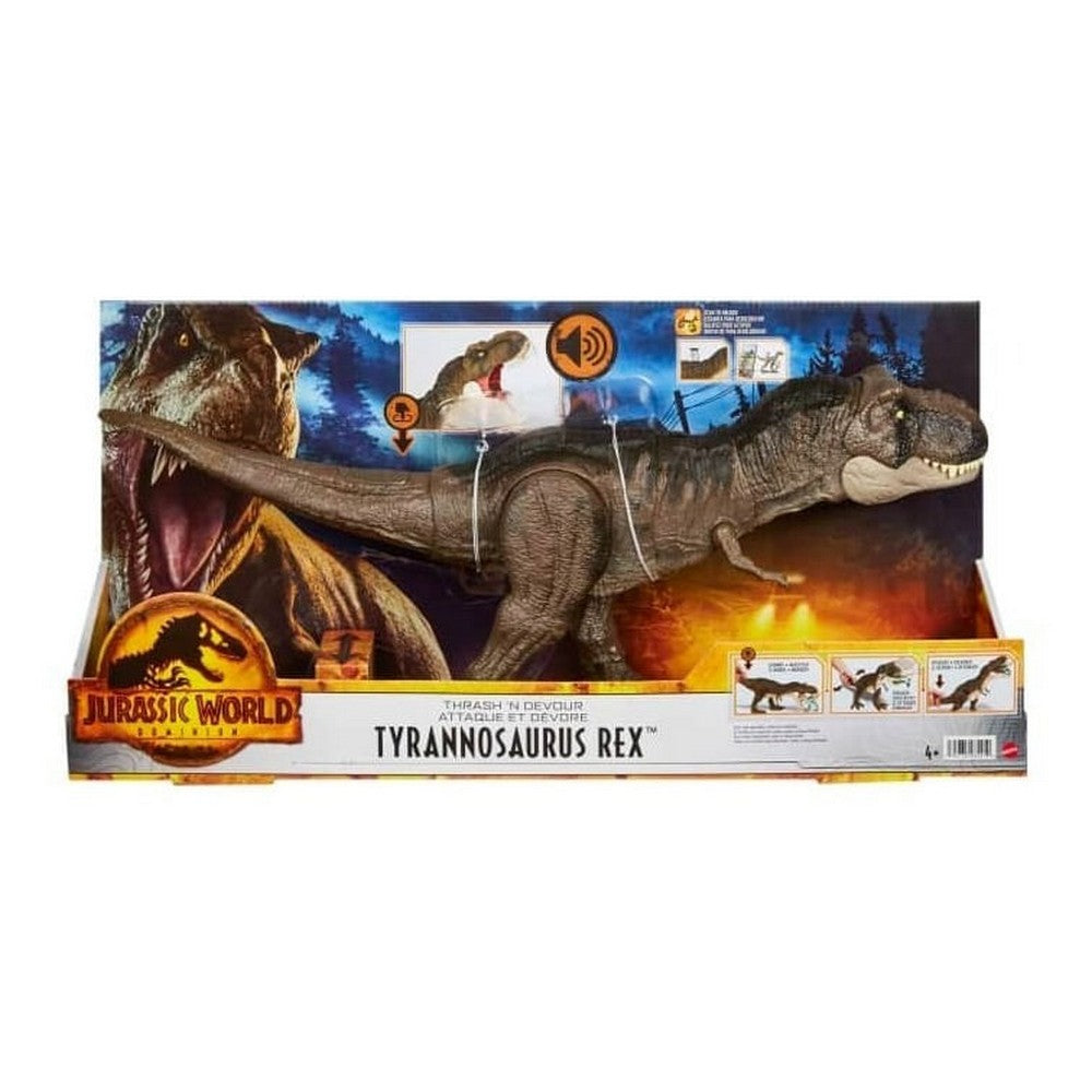Dinosaurio T-rex Jurassic World Ruge Y Golpea Hdy55 Mattel