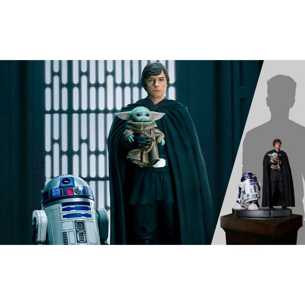 Luke R2-d2 And Grogu 1:4 The Mandalorian 49321 Iron Studios