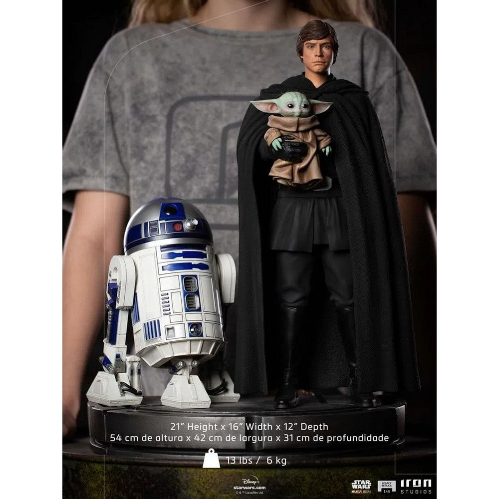 Luke R2-d2 And Grogu 1:4 The Mandalorian 49321 Iron Studios