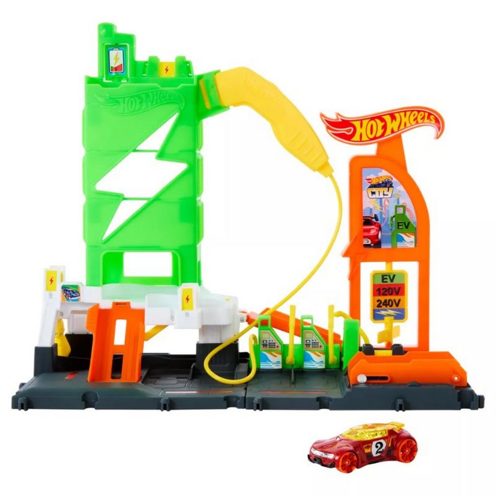 Hot Wheels City Super Estación De Gasolinera Htn79 Mattel