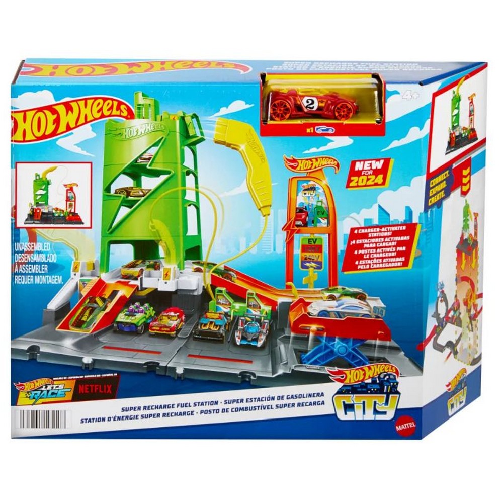 Hot Wheels City Super Estación De Gasolinera Htn79 Mattel