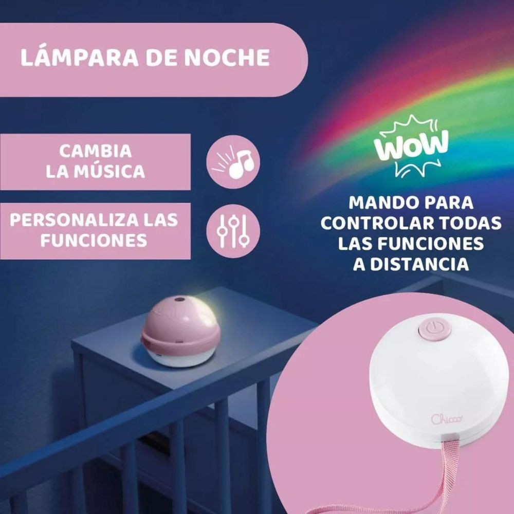 Chicco First Dreams Movil Rainbow Cot Rosa 0m+ 110411