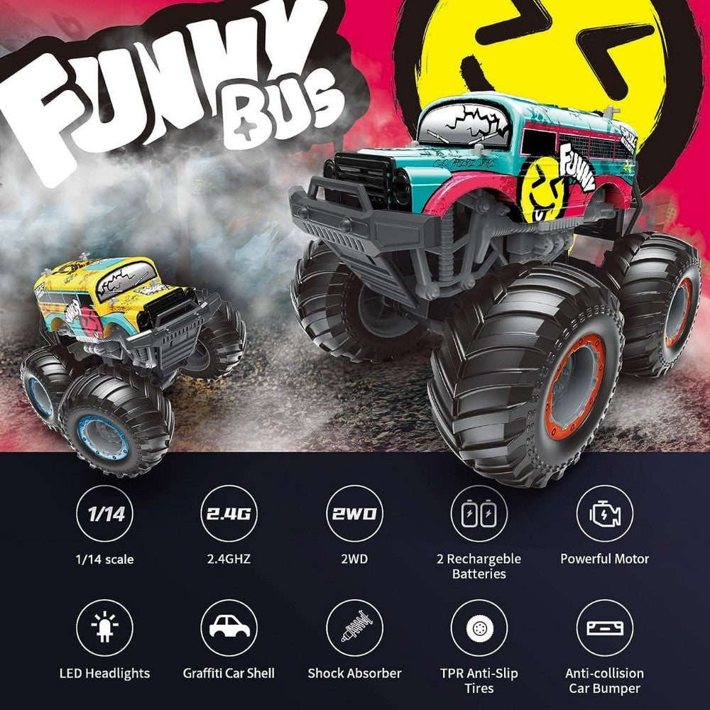 Camion Monstruo Funny Bus Graffiti Dancing Swing R/c 024442