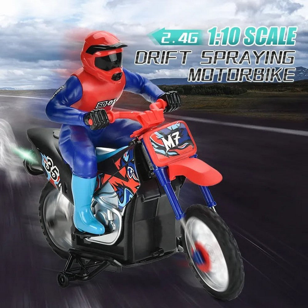 Moto R/c Spray Motorcycle 1:10 024421 Northsun Color Ns024421-azul Con Rojo