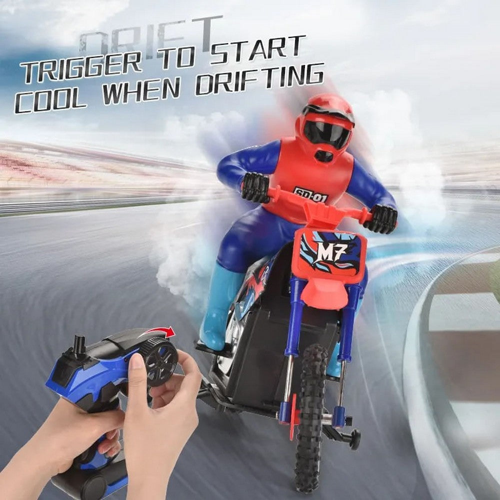 Moto R/c Spray Motorcycle 1:10 024421 Northsun Color Ns024421-azul Con Rojo