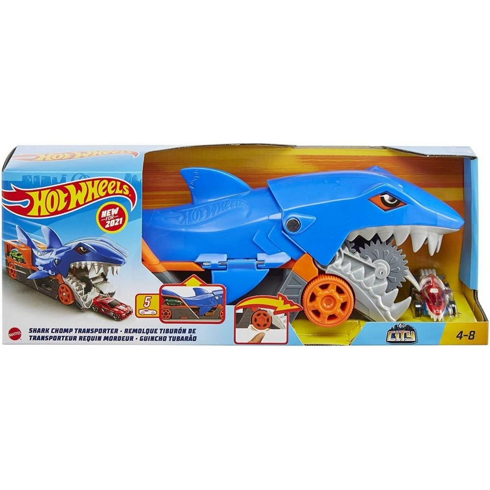 Hot Wheels Remolque Tiburón De Transporte Gvg36 Mattel