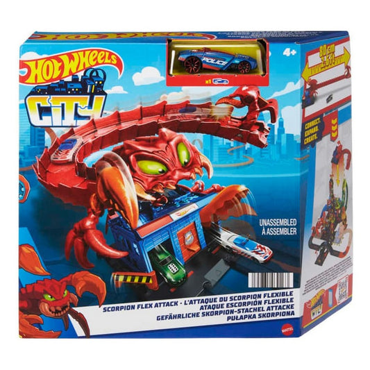 Hot Wheels City Ataque Del Escorpión Flexible Hdr32 Mattel Color Rojo
