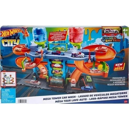 Hotwheels City Megatower Carwash Color Shifters Hdp05 Mattel Color Azul
