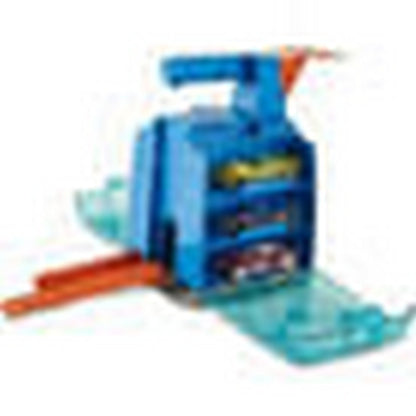 Hot Wheels Track Builder Lanzador Tramos Gcf92 Mattel Color Azul Y Naranja
