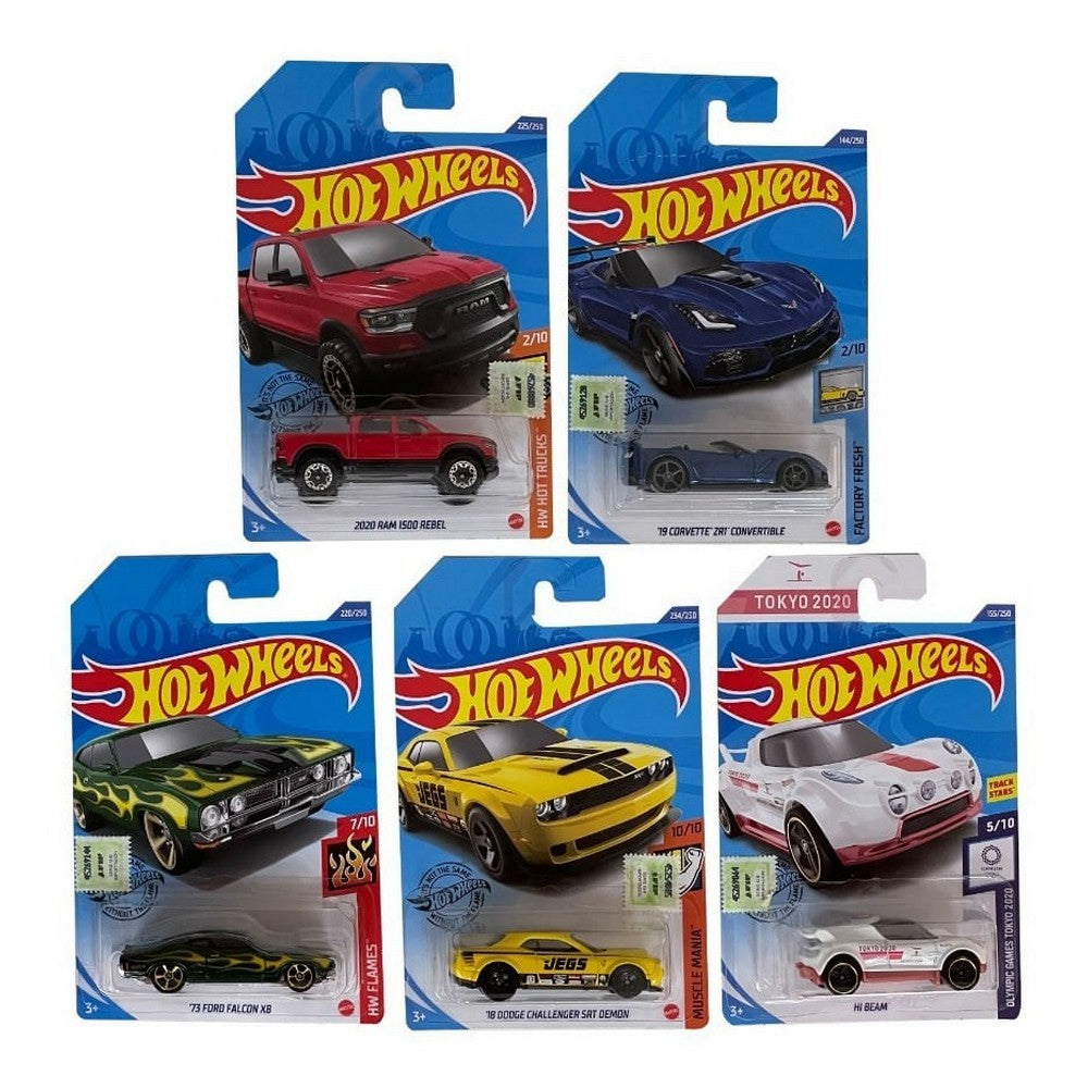 Hot Wheels Pack X5 Autos Individuales Surtidos Mattel
