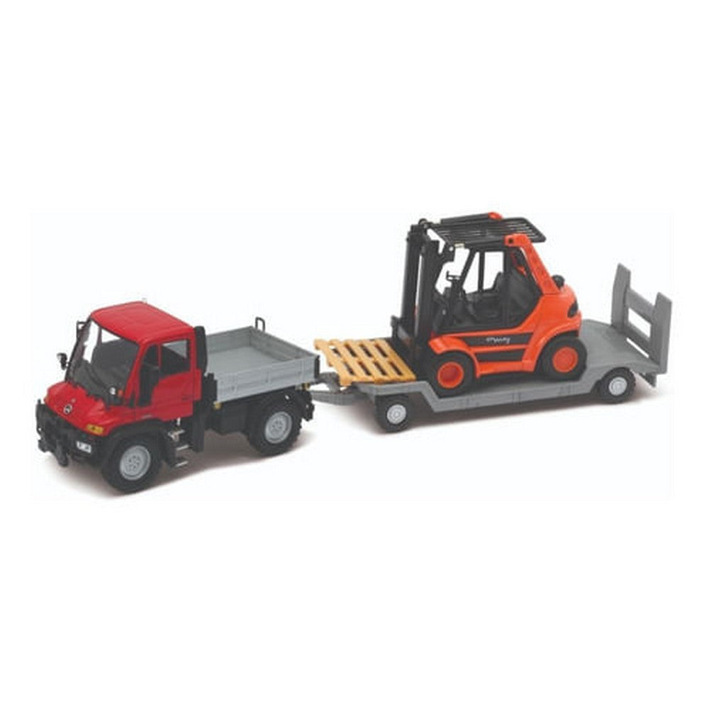 Welly Mercedes Benz Camión Tractor Trailler Rojo 32380f-2g