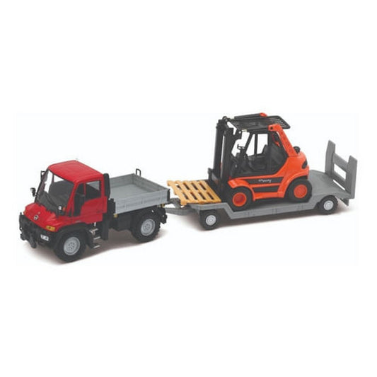 Welly Mercedes Benz Camión Tractor Trailler Rojo 32380f-2g