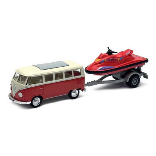 Welly 1963 Volkswagen T1 Bus+wave Ski 39886f-2tb (e)