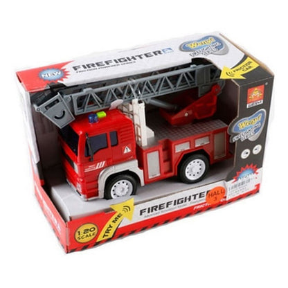 Camión Bombero Mediano A Fricción C/luz Y Sonido 1419117