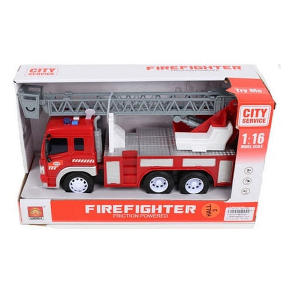 Camión Bombero A Fricción C/luz Y Sonido 1601673