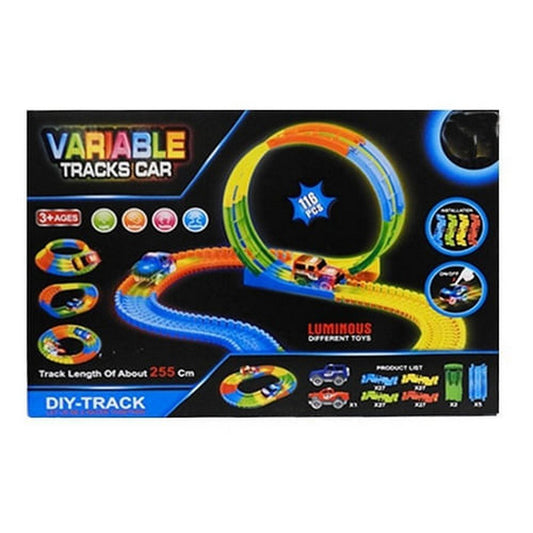 Pista Flexible 116 Pcs Con 1 Auto Luminoso 1728493 Color Neon