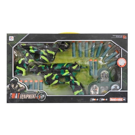 Set De 2 Armas Lanza Dardos Camuflada Verde 1574819
