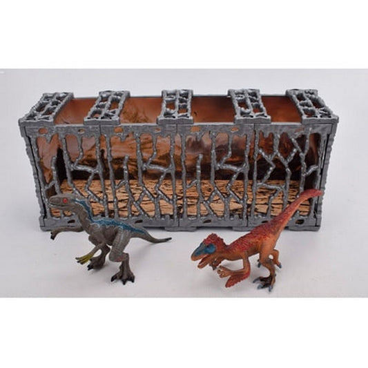 Set De 2 Dinosaurios Con Jaula 1876110 E.normal