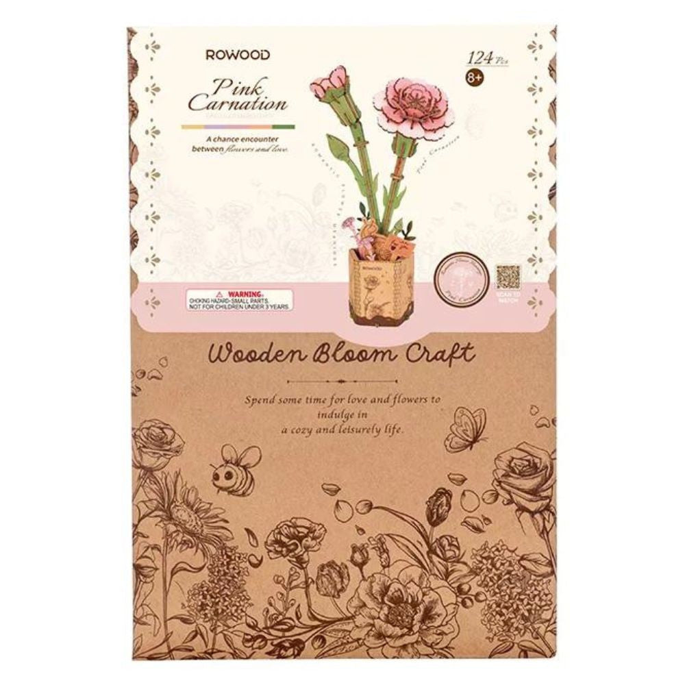 Robotime Puzzle 3d Clavel Rosa Tw051 Rowood