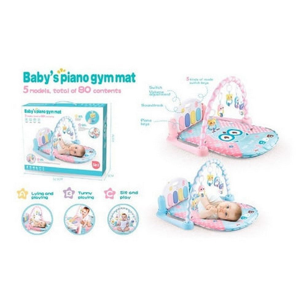 Gimnasio Para Bebe C/manta Y Piano Luz Y Sonido Rosa 1700157