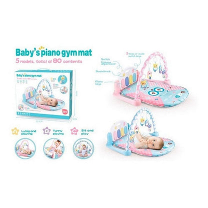 Gimnasio Para Bebe C/manta Y Piano Luz Y Sonido Rosa 1700157