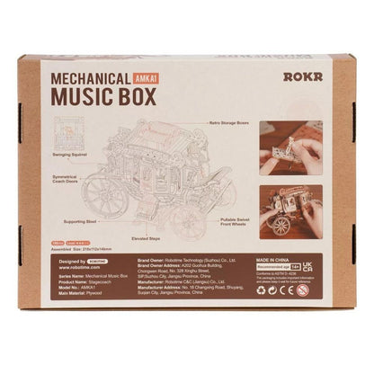 Robotime Puzzle 3d Cajita Musical Carruaje Amka1 Rokr