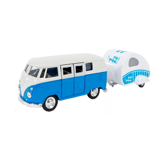 Welly Retro Set Volkswagen T1 Bus + Caravan 49720f-2gw(a)