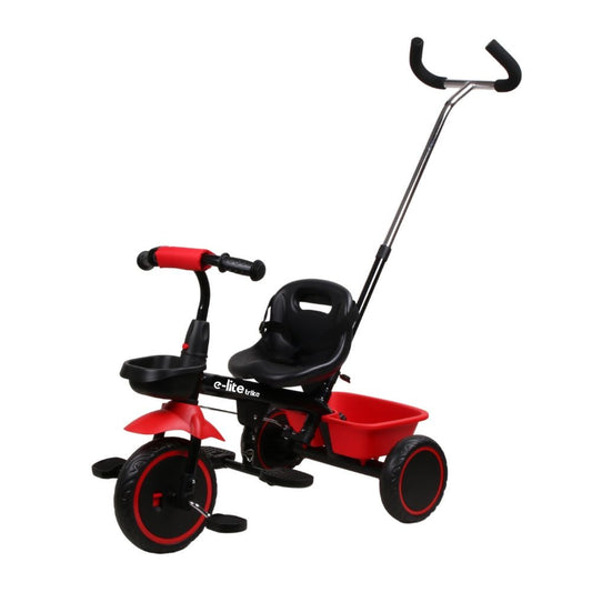 Triciclo Con Manija Jy-t03 Negro Y Rojo