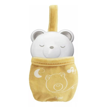 Chicco Sonajero Electrónico Con Luz Y Sonido Osito 11818 Color Blanco Y Amarillo Diseño Osito Noche Y Día