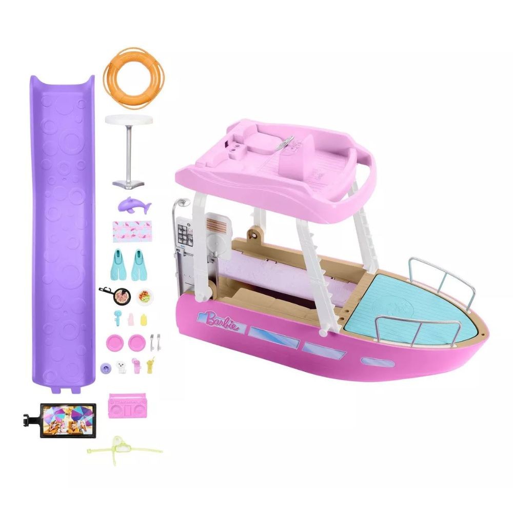 Barbie Dream Boat Barco Con Piscina Y Tobogán Hjv37 Mattel