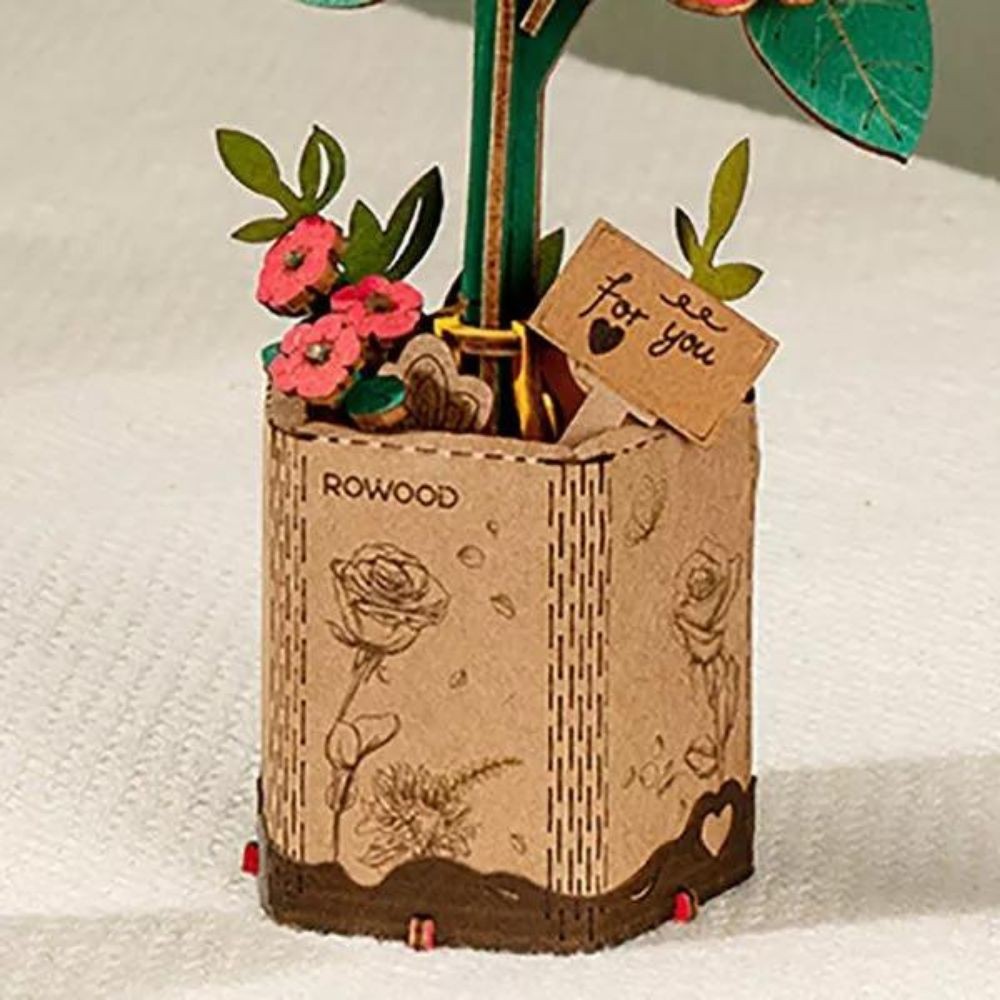 Robotime Puzzle 3d Camelia Roja Tw031 Rowood