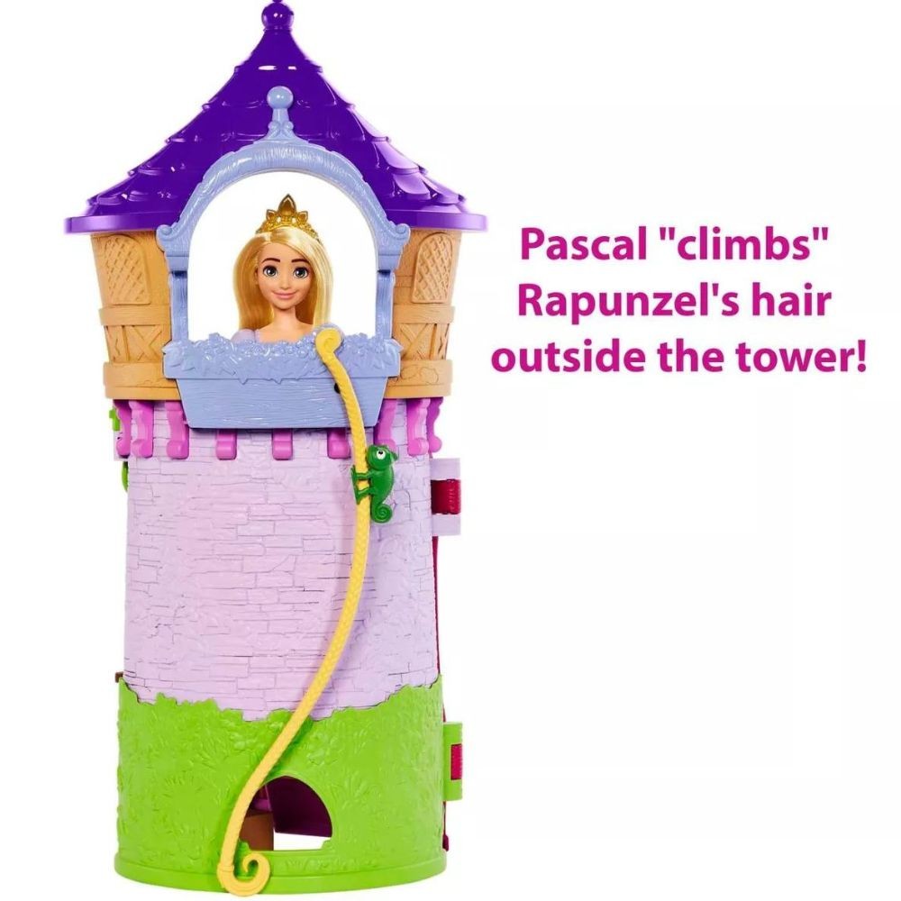 Muñeca Rapunzel Con Torre Hlw30 Mattel