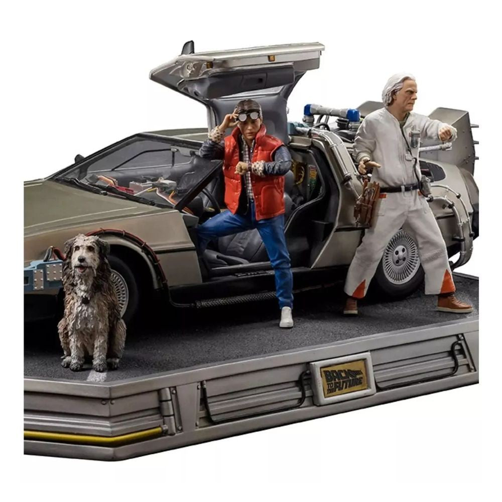 Figura Esc, 1/10 Delorean Full Set Deluxe 82323 Iron Studios